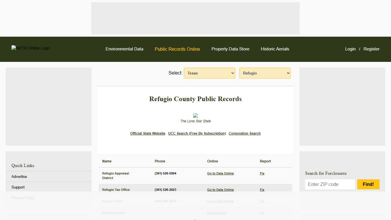 NETR Online • Refugio • Refugio Public Records, Search Refugio Records, Refugio Property Tax, Texas Property Search, Texas Assessor