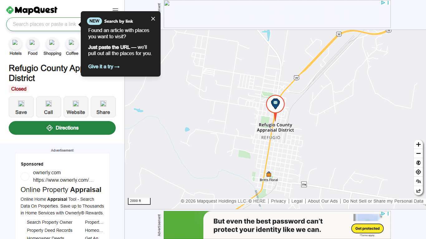 Refugio County Appraisal District, 420 N Alamo St, Refugio, TX 78377, US - MapQuest