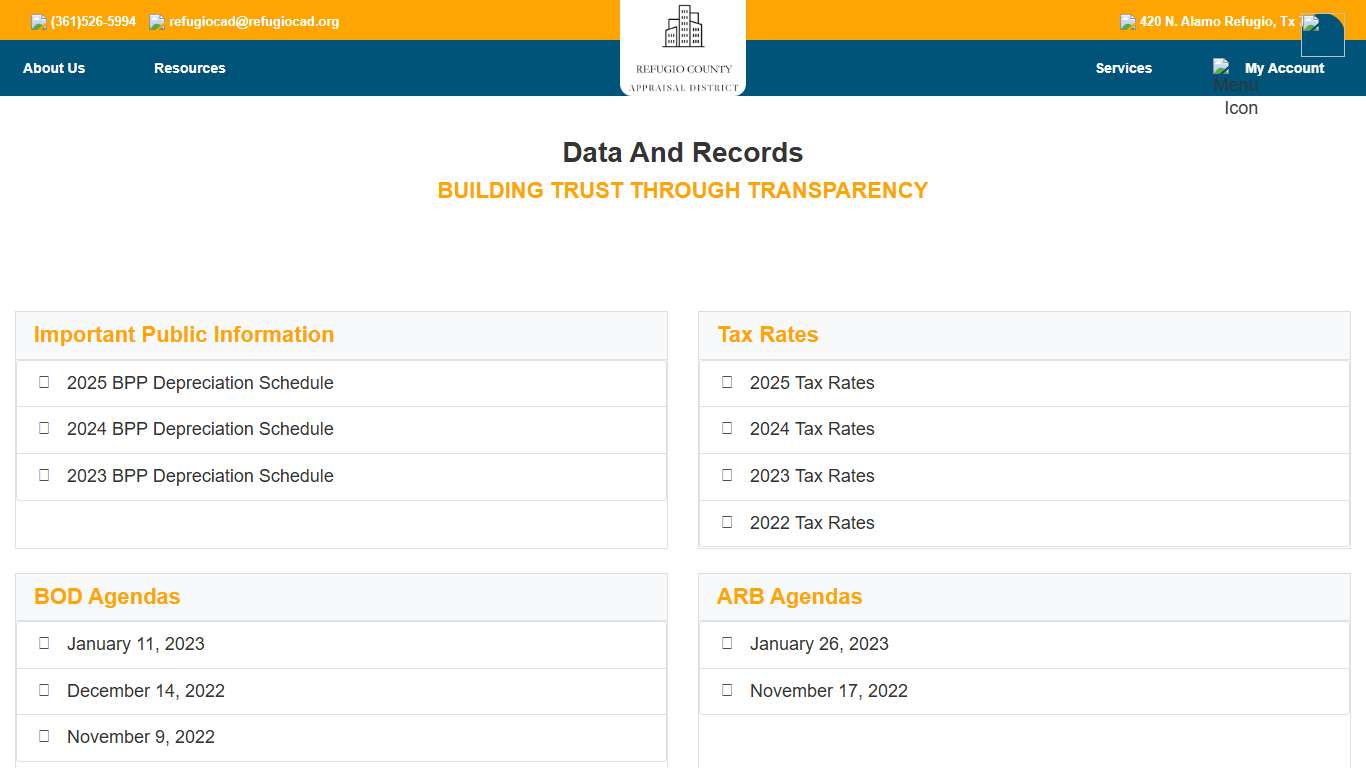 Refugio Central Appraisal District