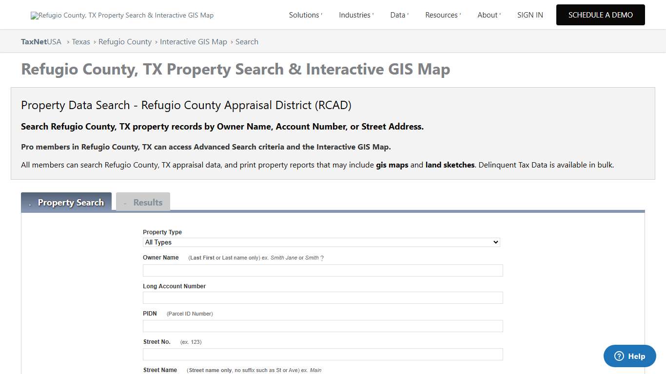 Refugio County, TX Property Search & Interactive GIS Map