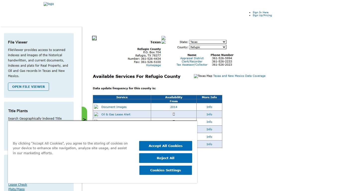 Search Refugio County Public Property Records Online | CourthouseDirect.com